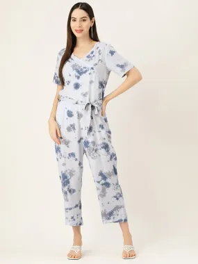 Blue Tie Dye Jumpsuit