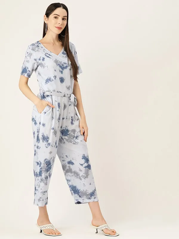 Blue Tie Dye Jumpsuit