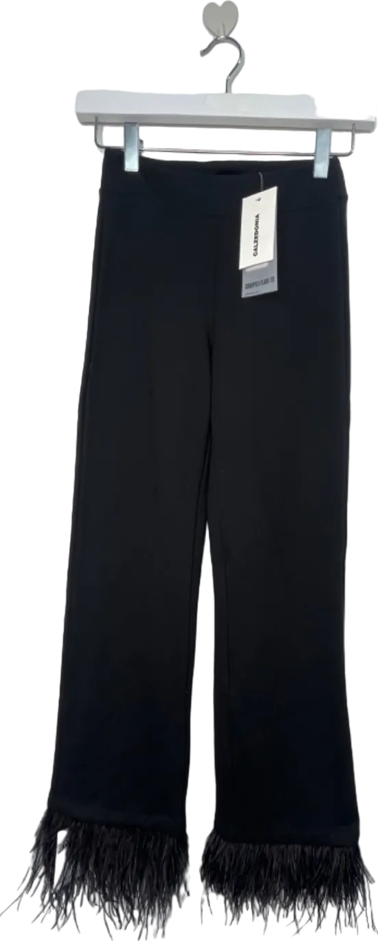 Calzedonia Black Cropped Flare Fit Leggings UK XS