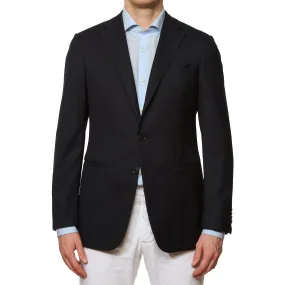D'AVENZA for Vannucci Black Wool Super 130's Jacket Blazer EU 48 NEW US 38