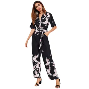 Fly With Me Wide Leg Belted Jumpsuit