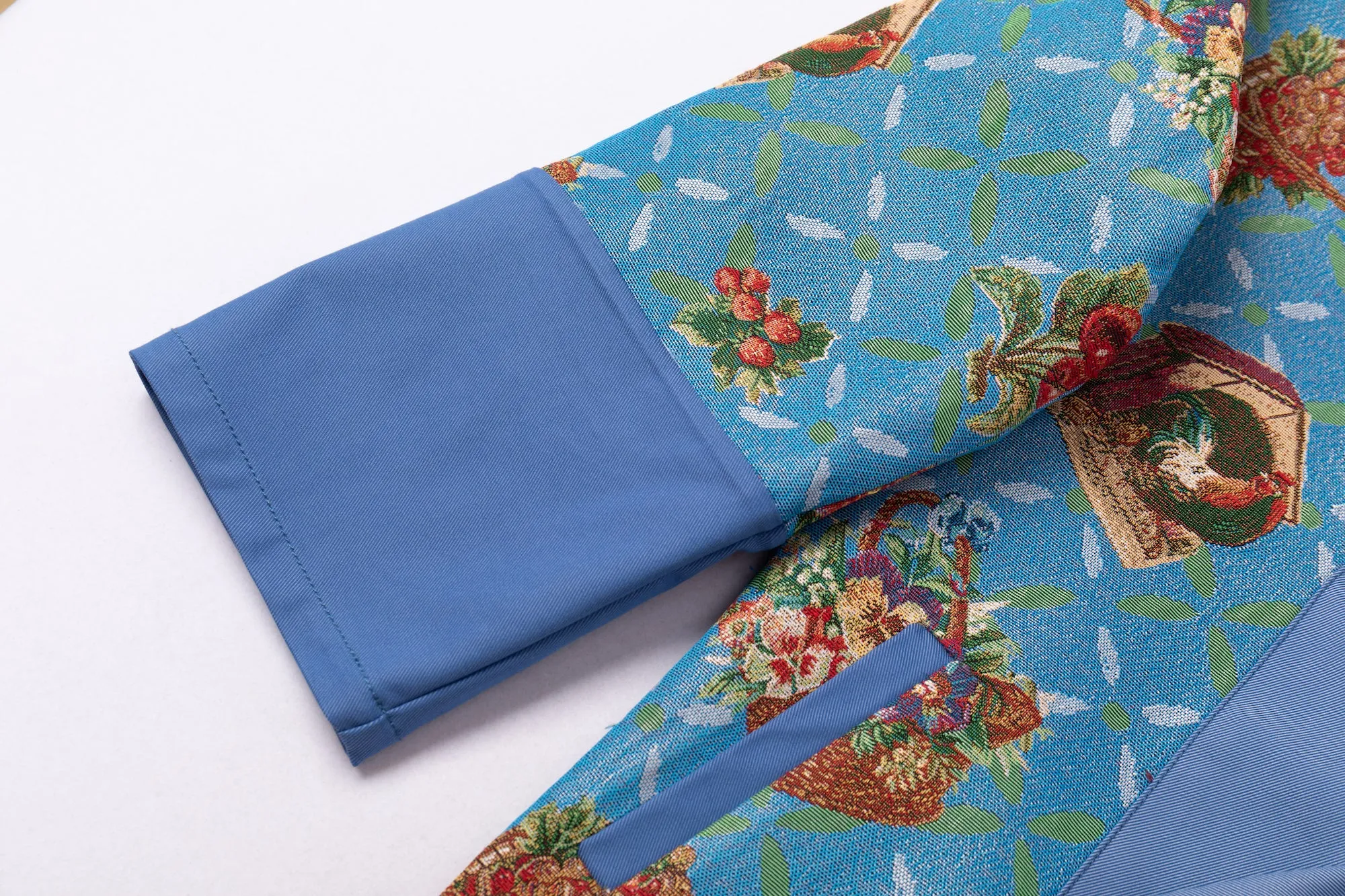 Kimono Blazer - Vintage Homestyle Woven Pattern