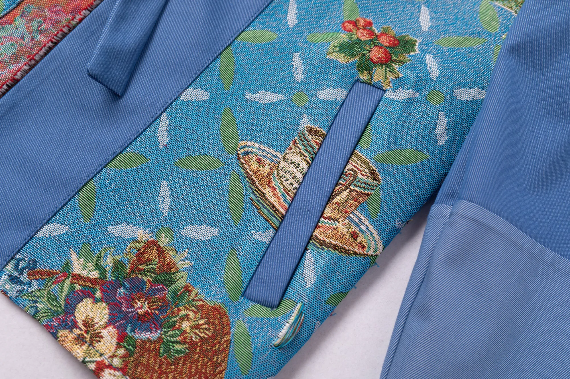 Kimono Blazer - Vintage Homestyle Woven Pattern
