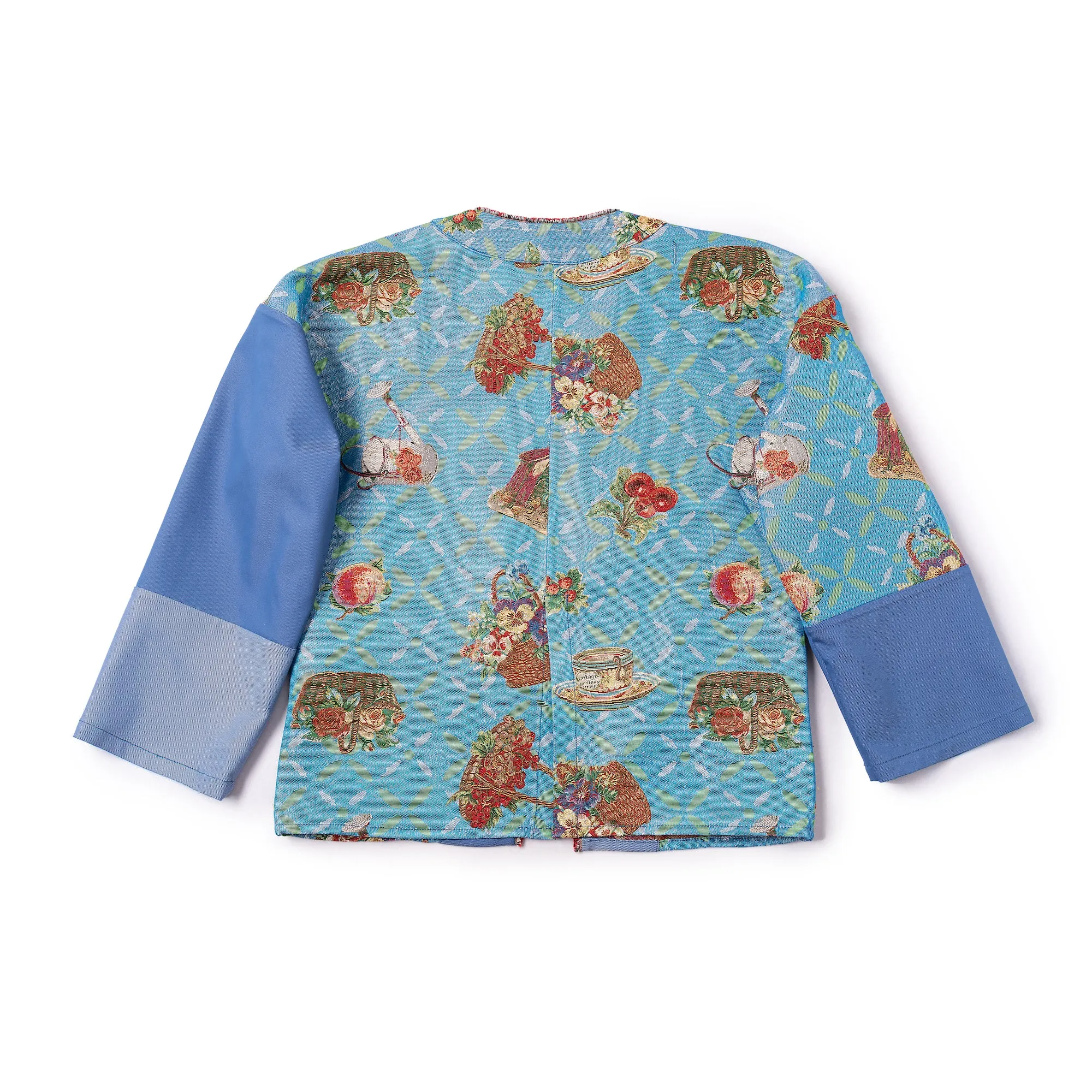 Kimono Blazer - Vintage Homestyle Woven Pattern