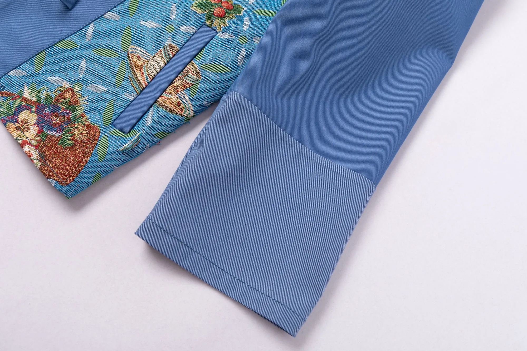 Kimono Blazer - Vintage Homestyle Woven Pattern