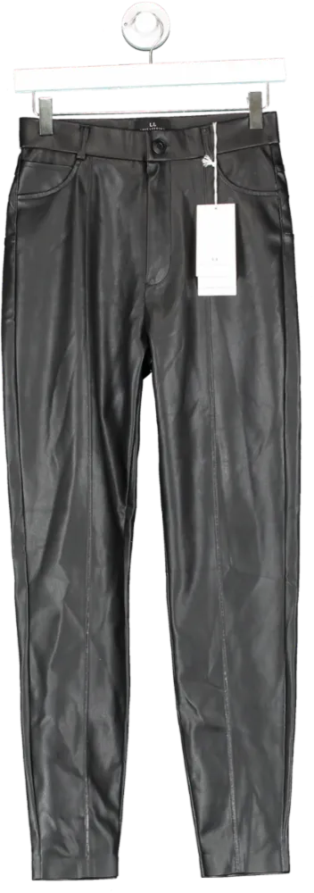 Love Leggings Black Leather Look Trousers UK 8