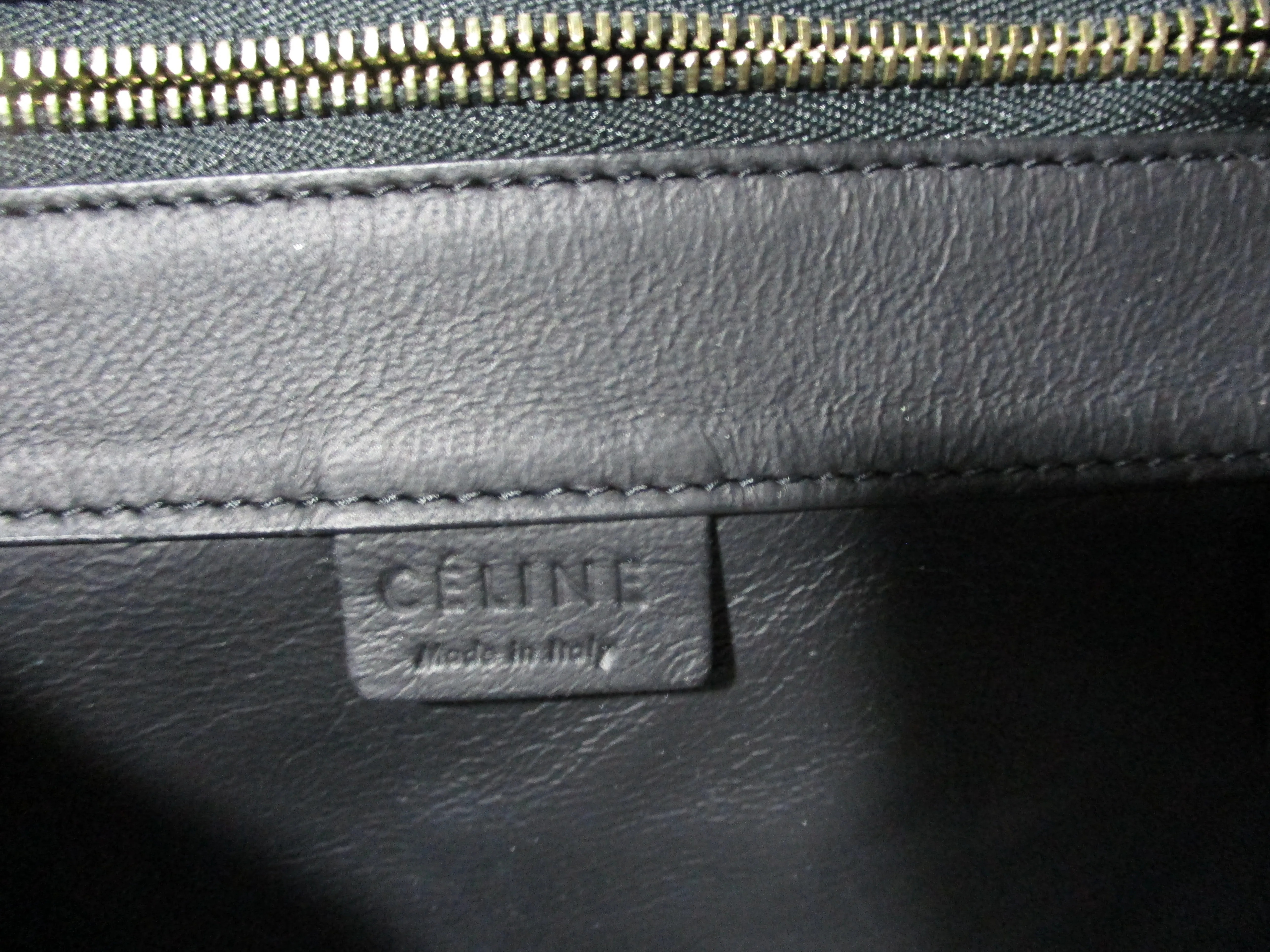 NWT NEW CELINE CABAS FLORAL POTIRON Leather Tote Bag BLACK Shopper