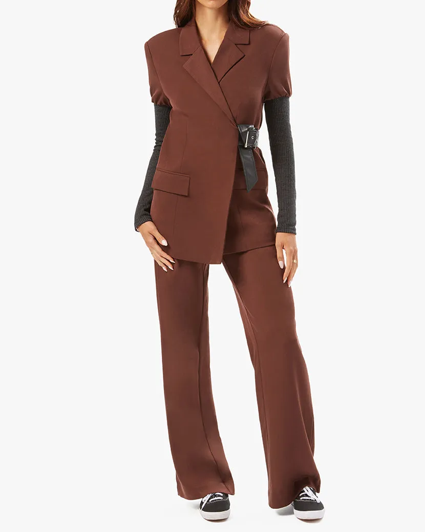 Rib Sleeve Suiting Blazer