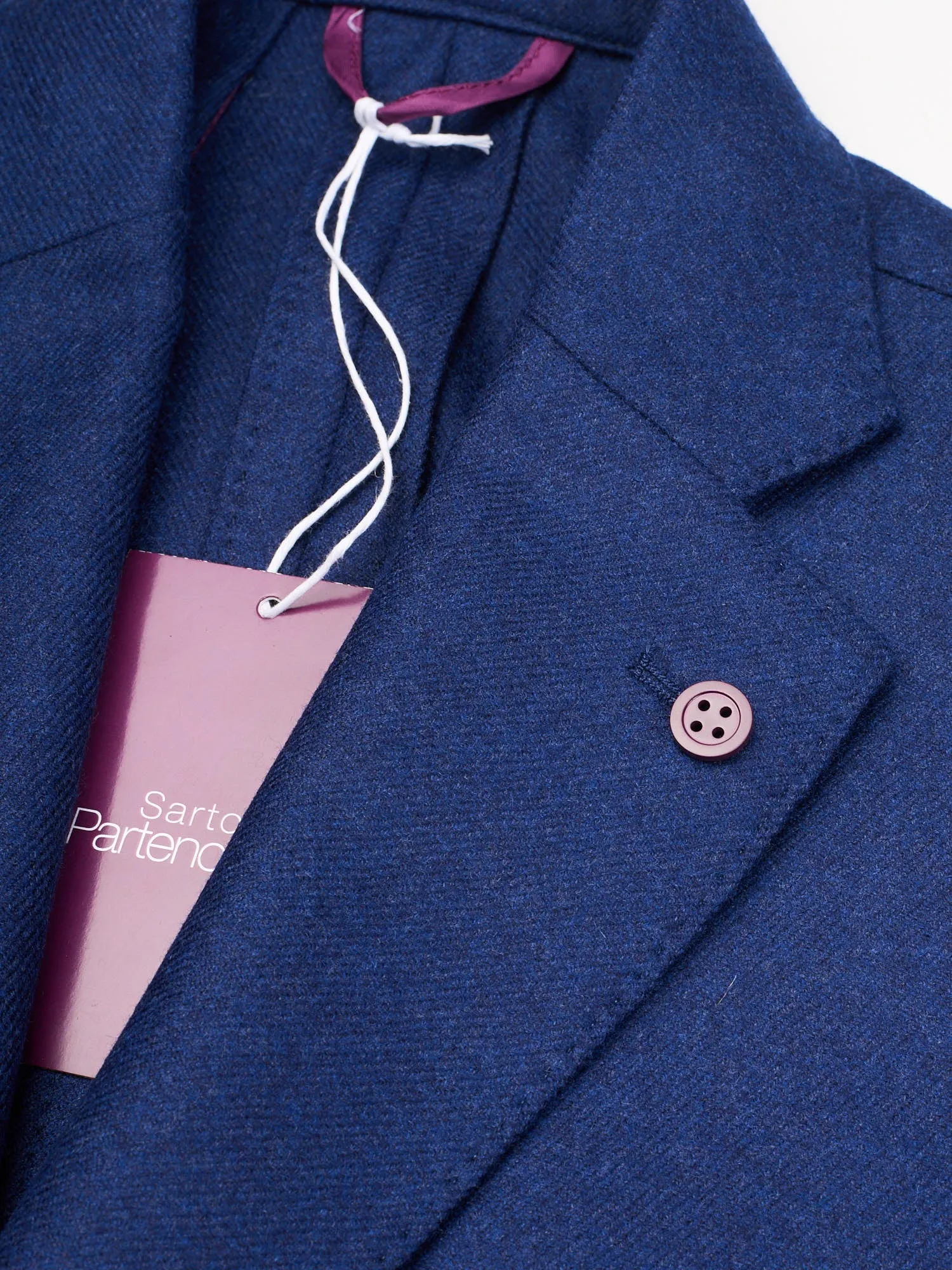 SARTORIA PARTENOPEA Blue Tweed Wool-Cashmere Jacket Blazer EU 50 NEW US 40 Current Model