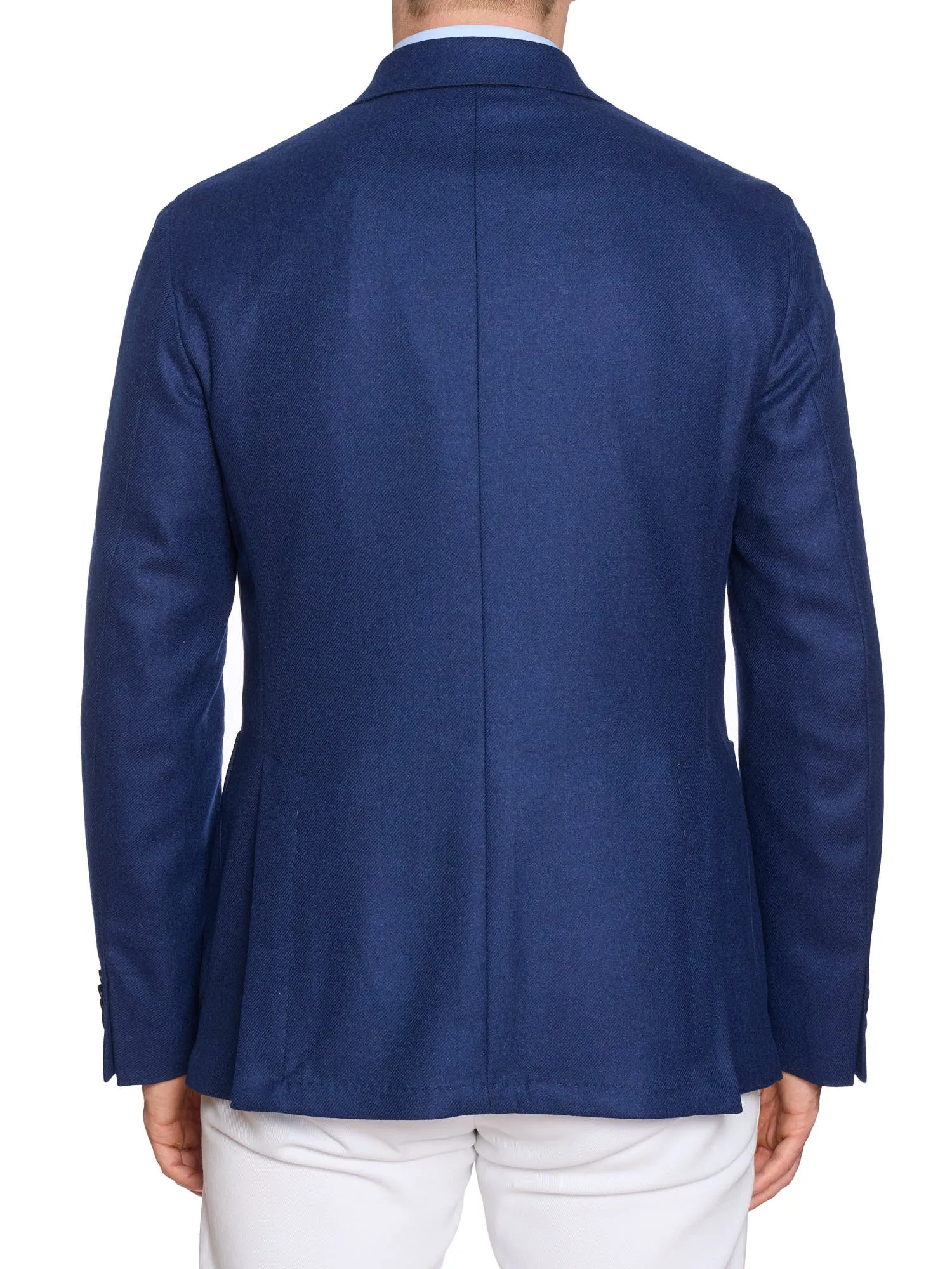 SARTORIA PARTENOPEA Blue Tweed Wool-Cashmere Jacket Blazer EU 50 NEW US 40 Current Model