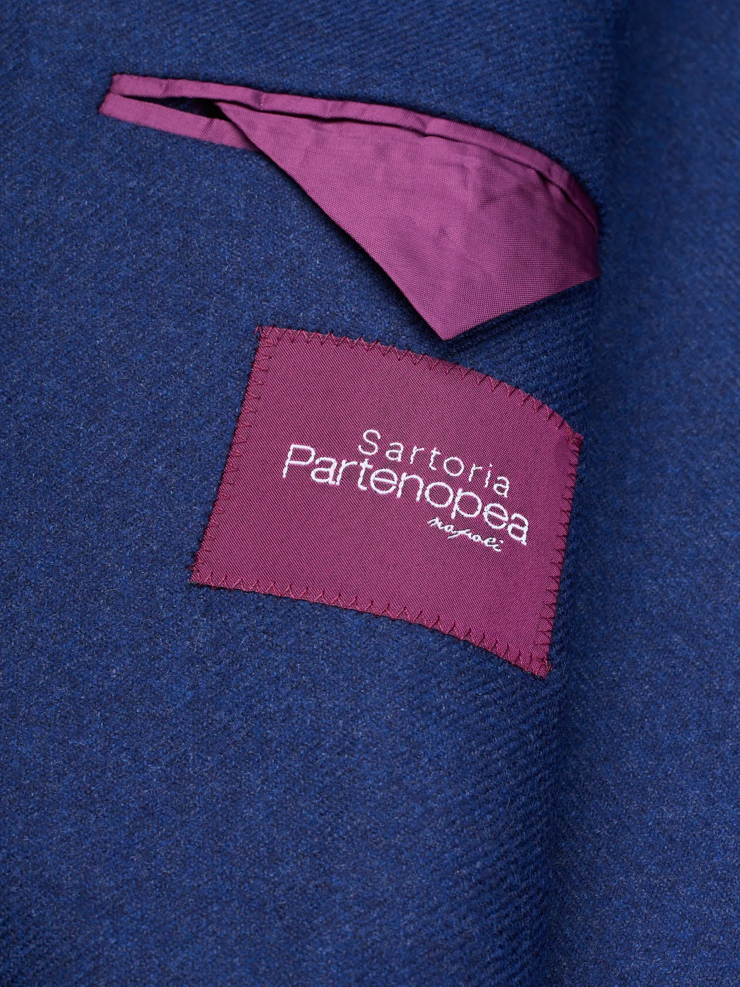 SARTORIA PARTENOPEA Blue Tweed Wool-Cashmere Jacket Blazer EU 50 NEW US 40 Current Model