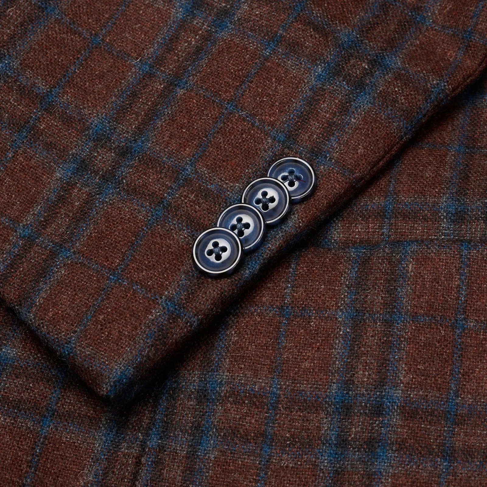 SARTORIA PARTENOPEA Brown Plaid Wool-Cashmere Jacket Blazer EU 50 NEW US 40 Current Model