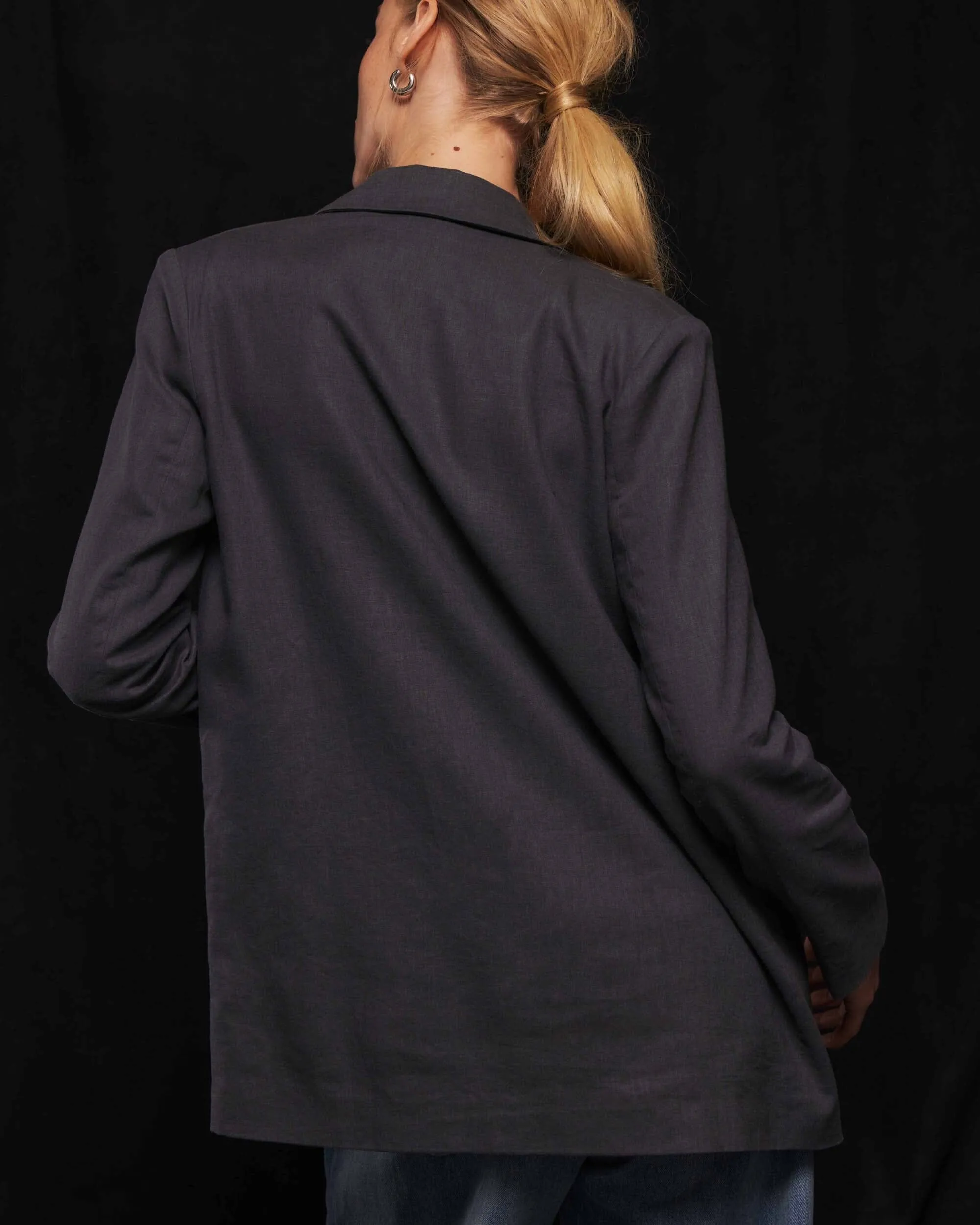 Women's Oversized Linen Blazer