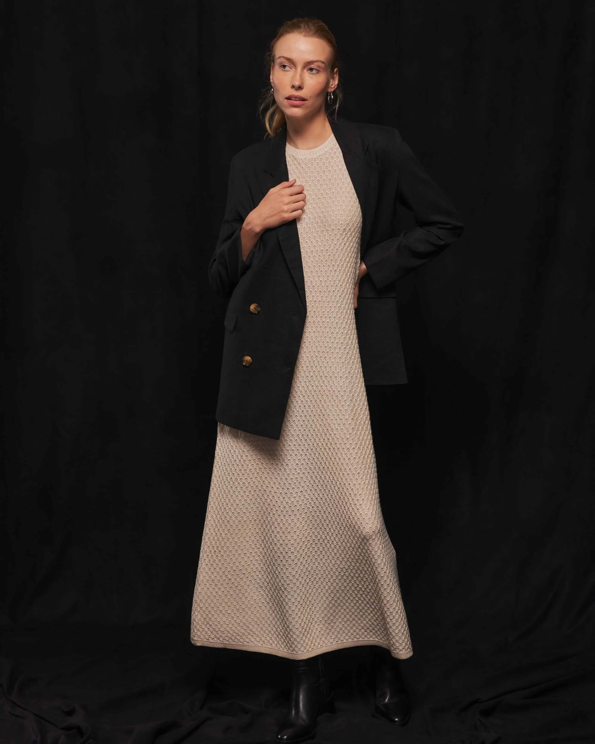 Women's Oversized Linen Blazer