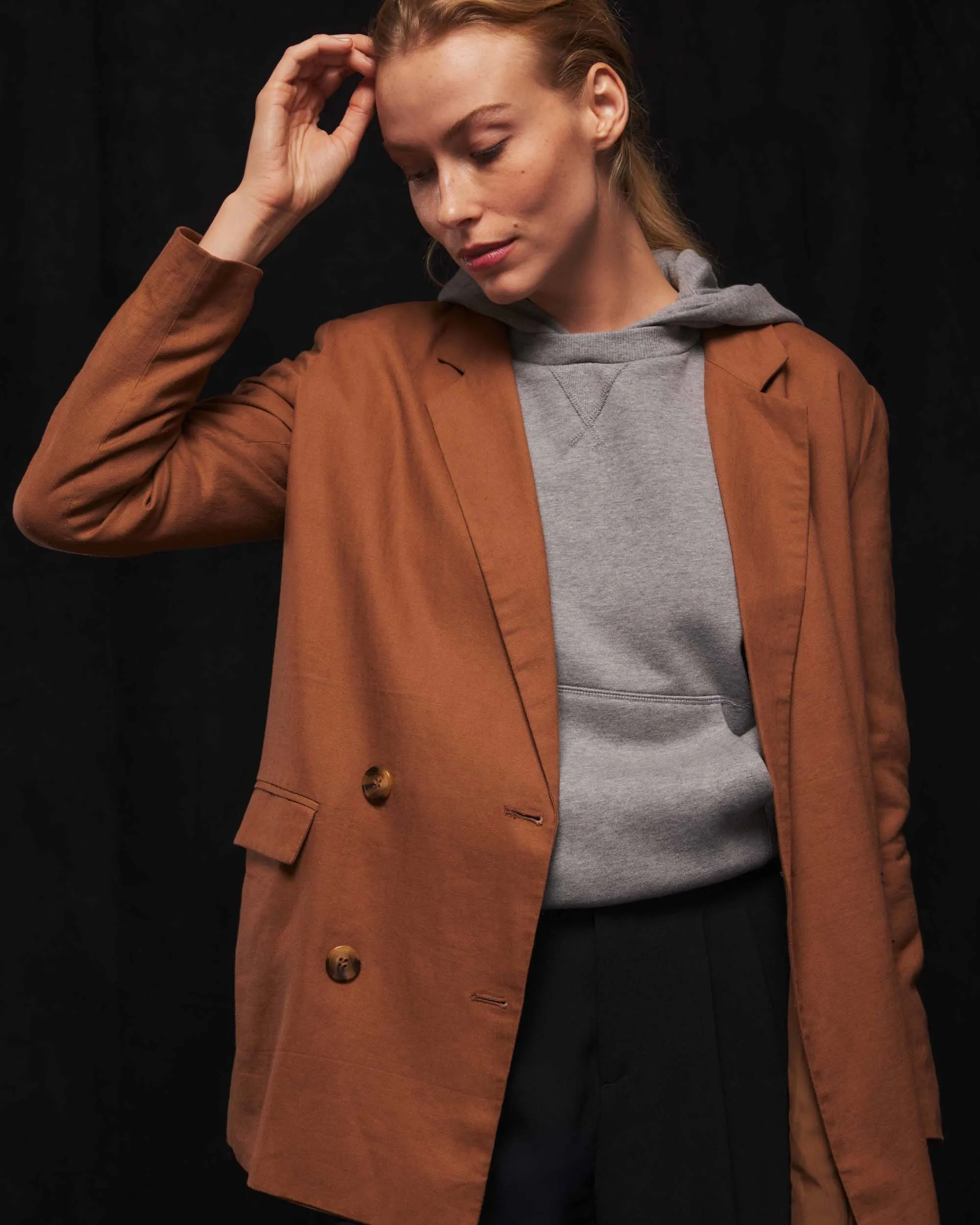 Women's Oversized Linen Blazer